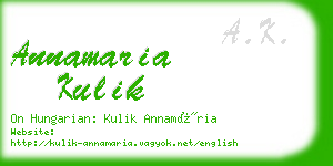 annamaria kulik business card